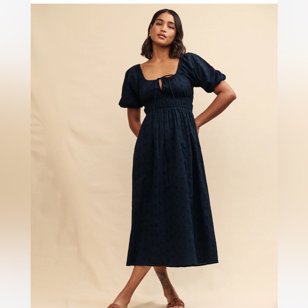 *NEW* Black Midi Eyelet dress
